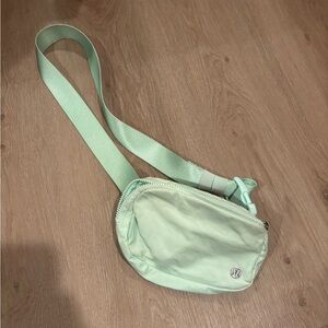 Mint green lululemon belt bag